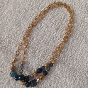 Gold Chain Beaded Necklace
